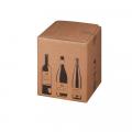 [17538] Flaschenversandkarton 9er für Wein oder Sekt 316x305x368 mm 2-wellig braun